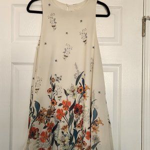 Jella Couture, Medium, Cream and Floral Dress.